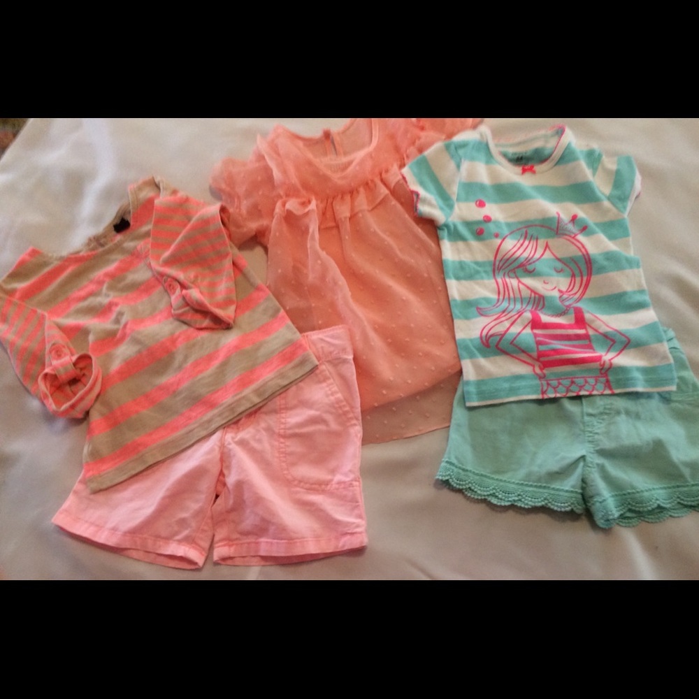 2 T shorts outfit, dress\top lot
